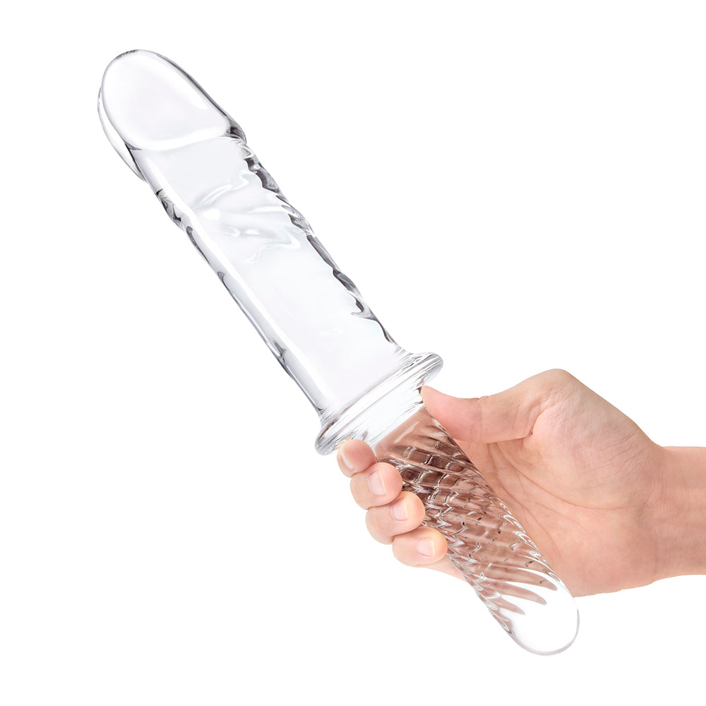 Glas 11 inches Girthy Cock Double Ended with Handle