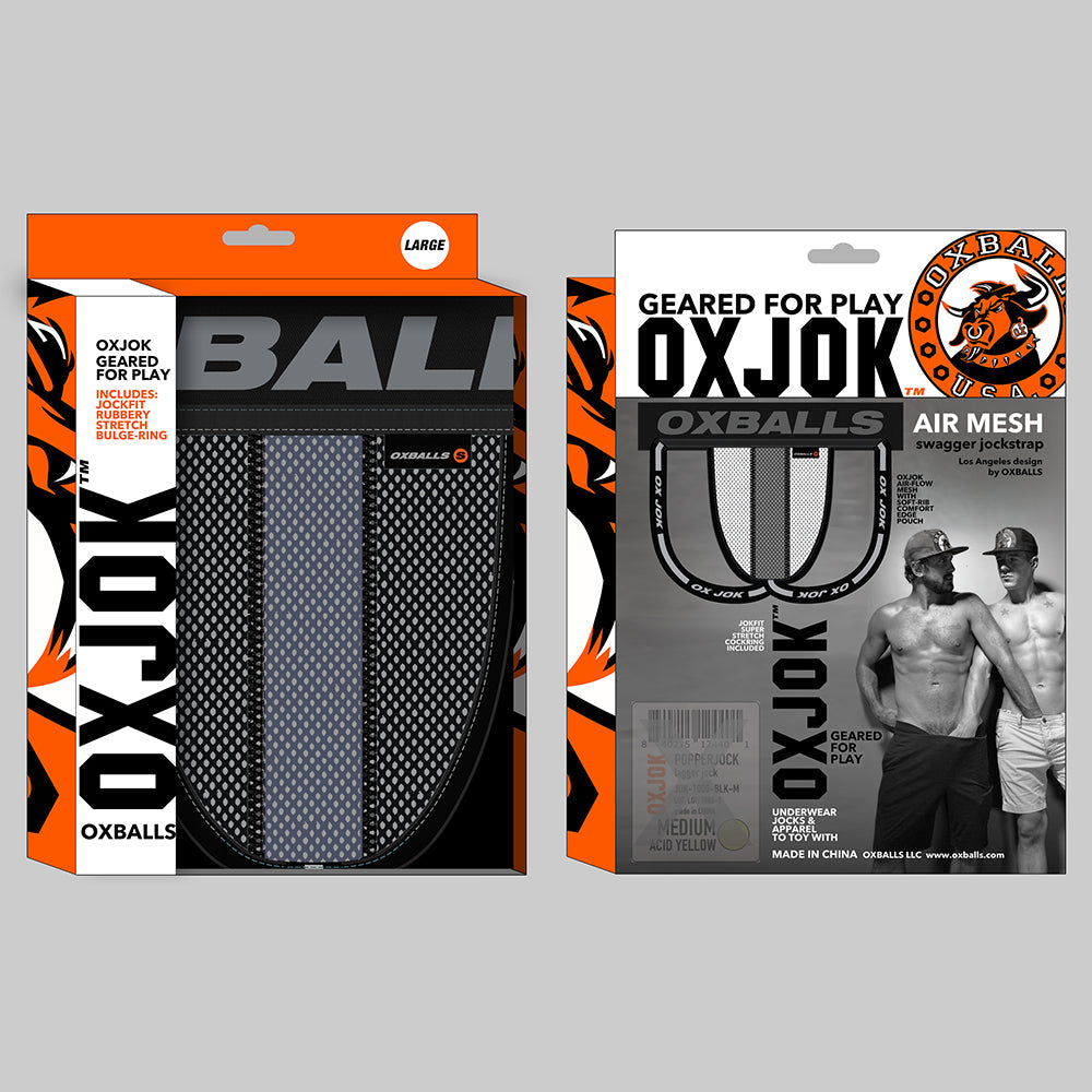Oxballs Oxjok Airmesh Swagger Slider-Strap Jock Tar Black 2XL