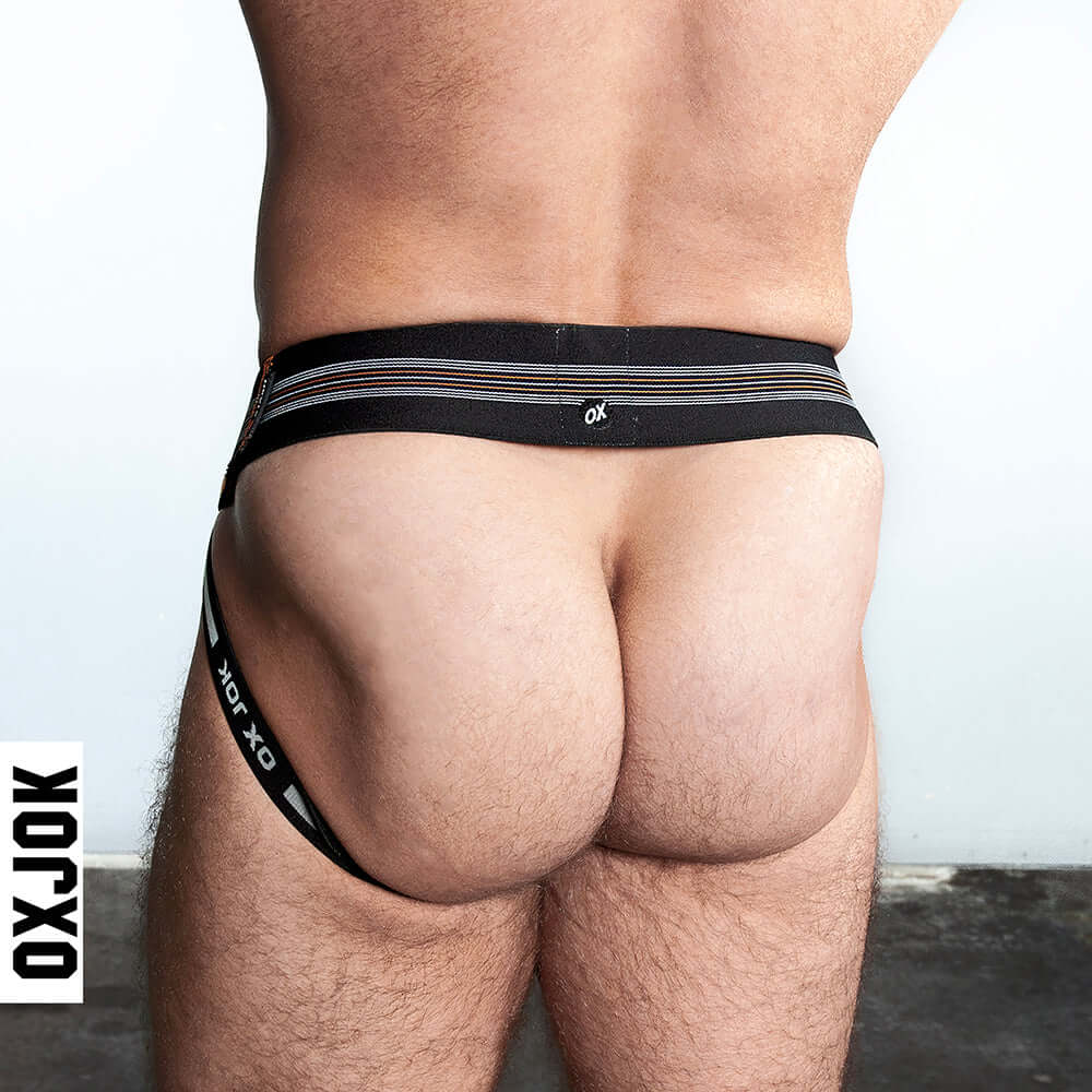 Oxballs Oxjok Slingjock Upthrust Slider-Strap Jock Black Iron L