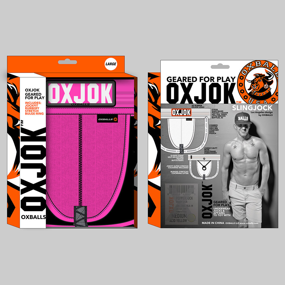 Oxballs Oxjok Slingjock Upthrust Slider-Strap Jock Pink Sky XL