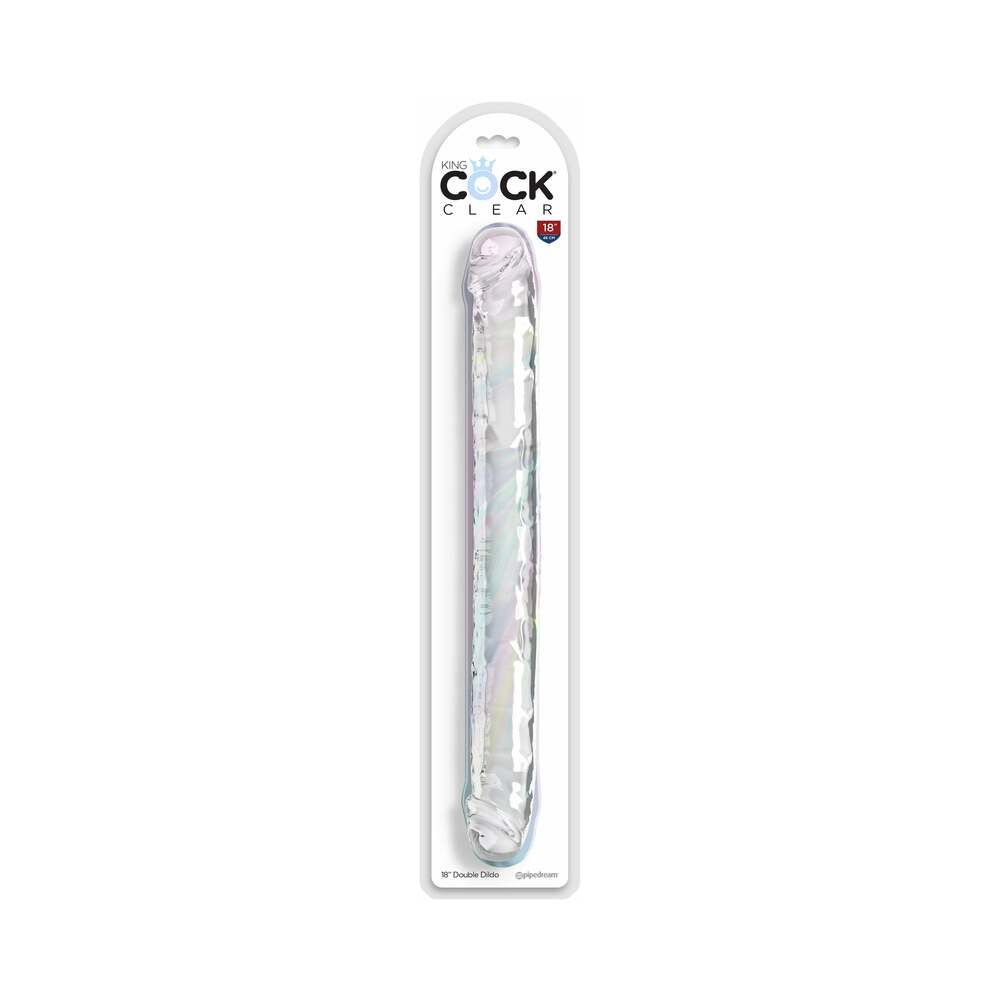 King Cock Double Dildo 18 inches Clear