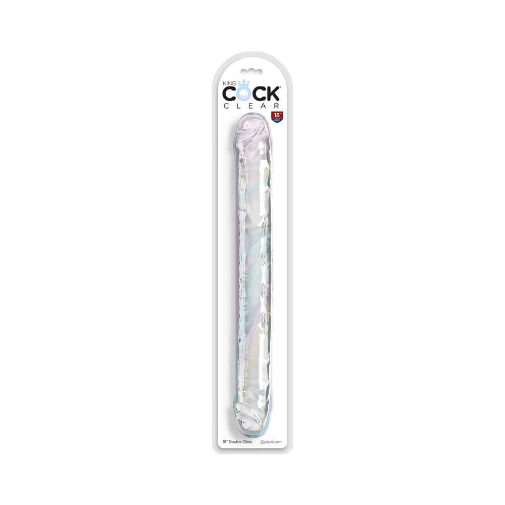 King Cock Double Dildo 18 inches Clear