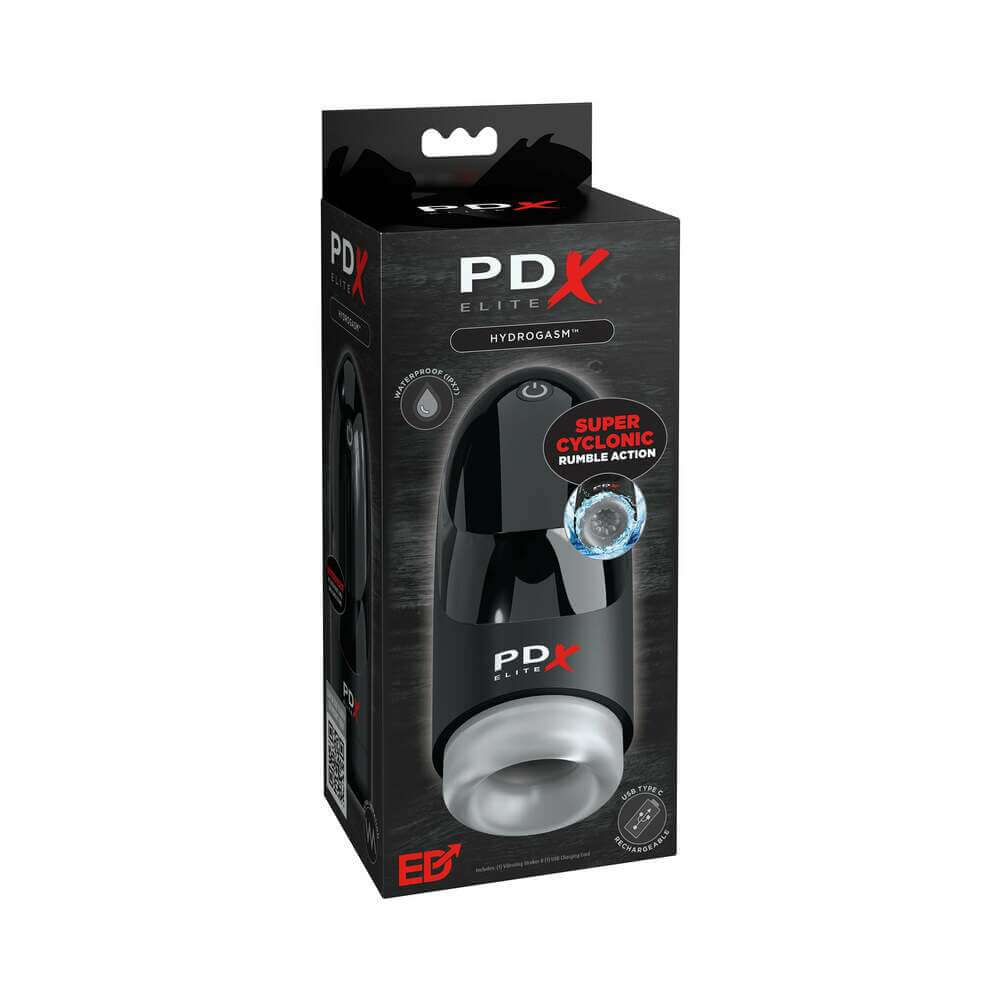 PDX Elite Hydrogasm Frosted/Black Masturbator
