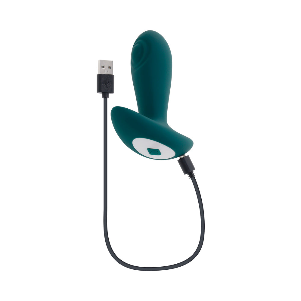 Gender X Tunnel Tapper Rechargeable Vibrating Anal Plug with Remote Teal