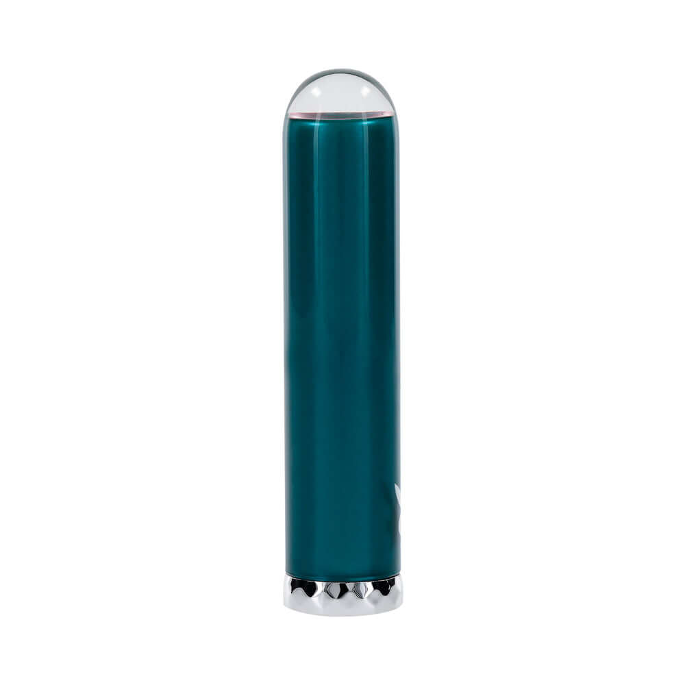 Playboy Emerald Rechargeable Vibrating Glass Mini Vibe Deep Teal