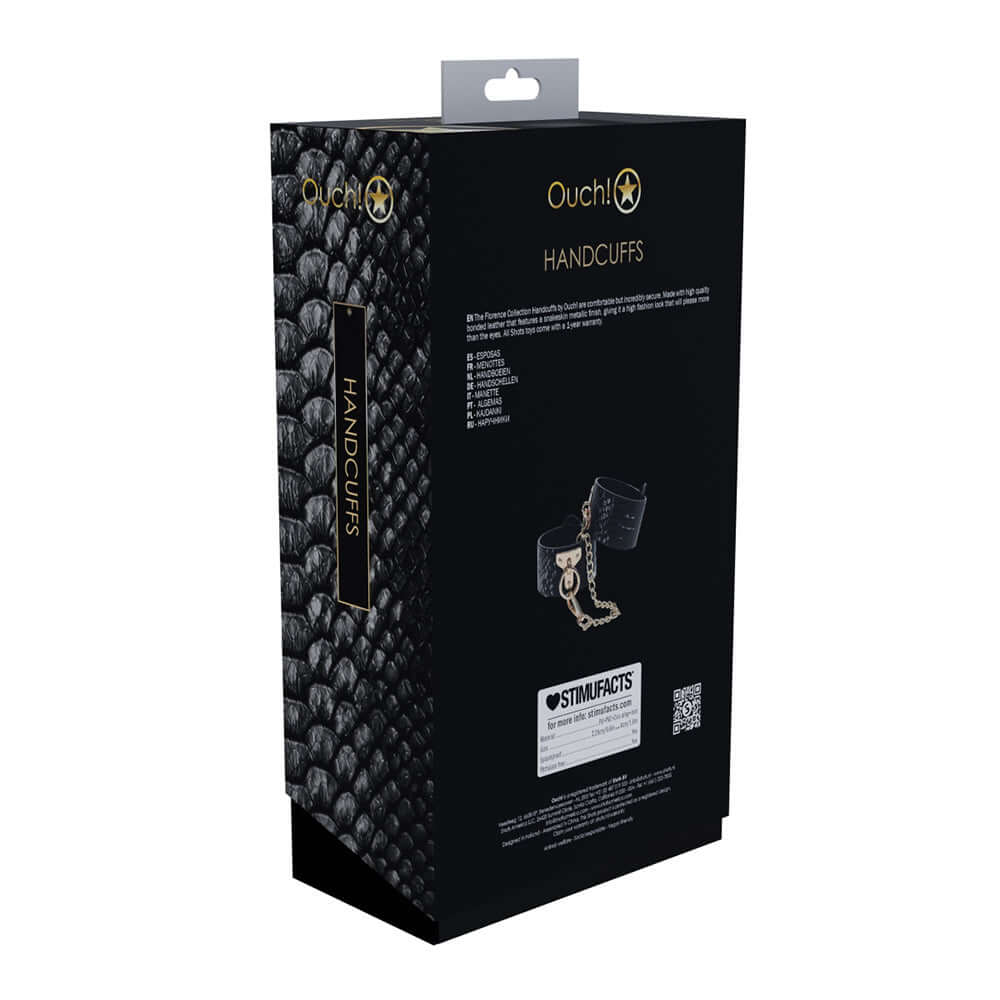 Ouch! International Florence Collection Handcuffs Black