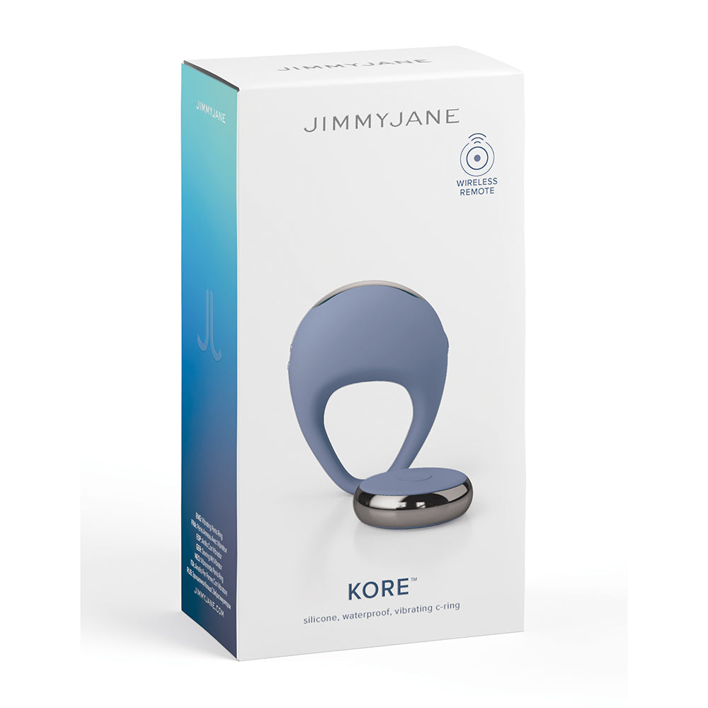 JimmyJane Kore Rechargeable Silicone Cock Ring with Remote Control - Blue