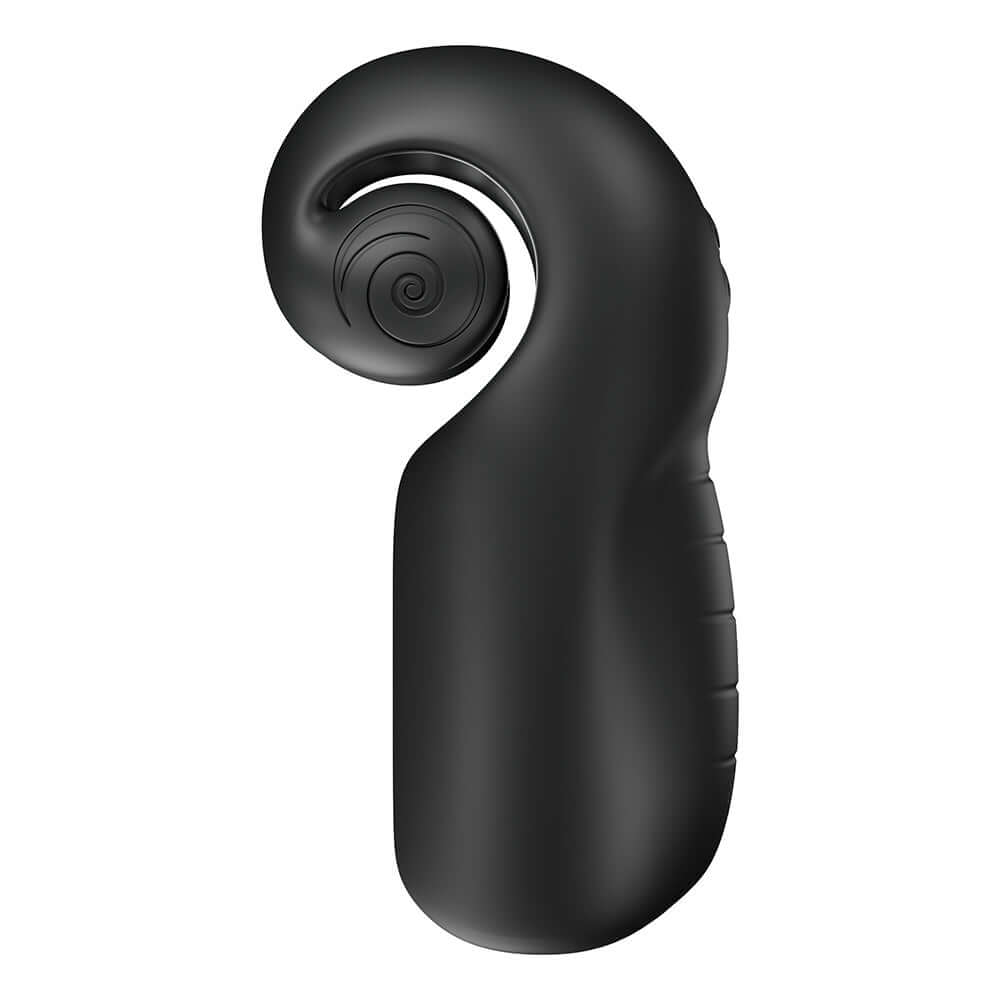 Snail Vibe SVibe Evo Rechargeable Masturbator Black showcasing ergonomic design and dual-motor stimulation.