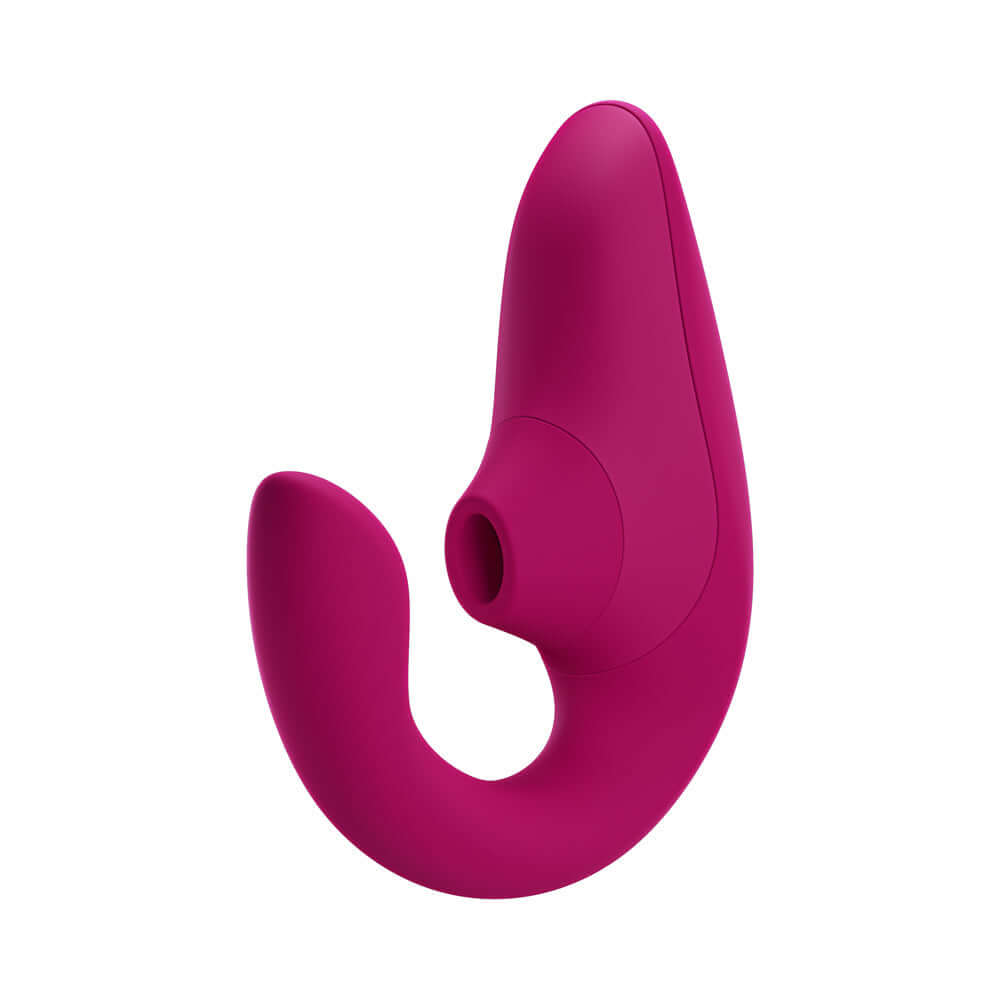 Womanizer Blend Rechargeable Silicone Vibrator with Clitoral Stimulator - Vibrant Pink