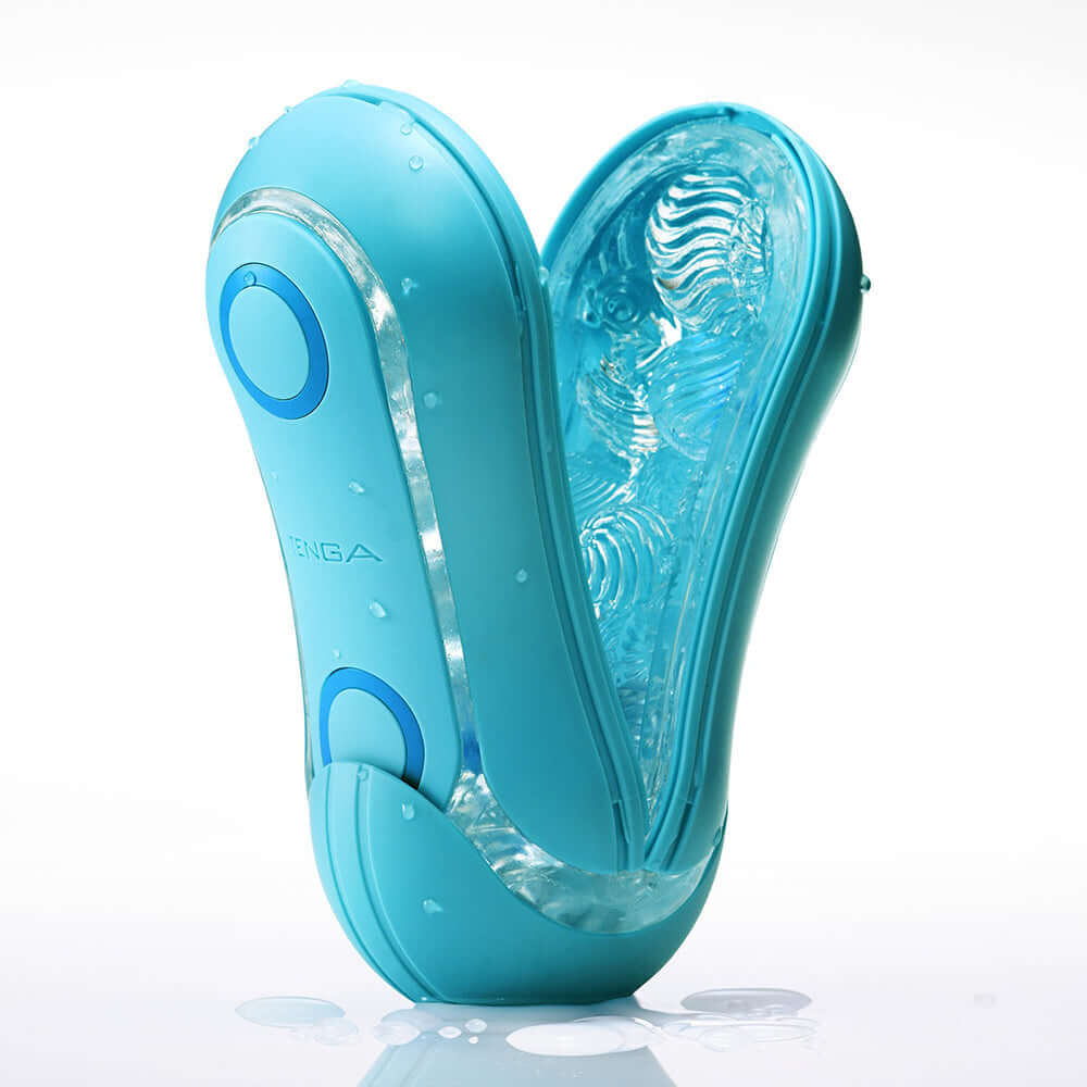 Tenga Flip Orb Ocean Blue Stroker, a premium masturbator with firm floating orbs and soft elastomer sleeve.