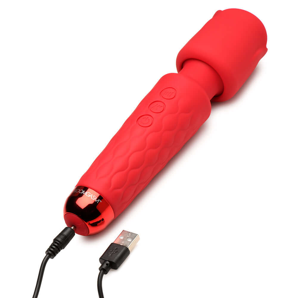 Bloomgasm Pleasure Rose 10X Silicone Wand with Rose Attachment