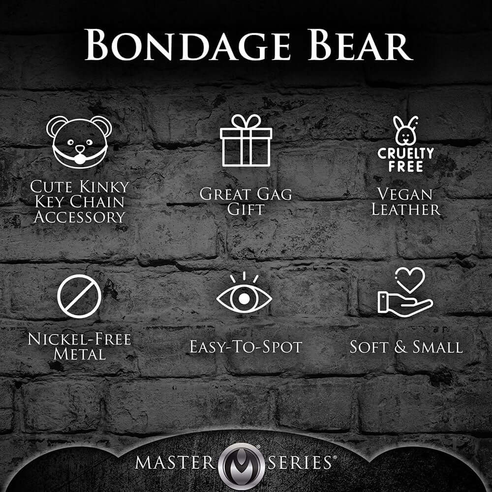 Master Series Gagged Teddy Bear Keychain