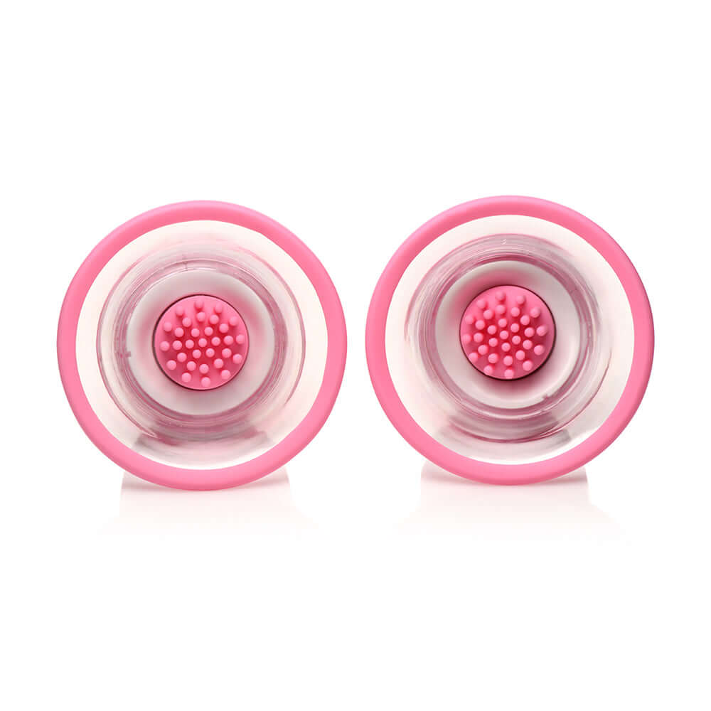 Size Matters 10X Rotating Silicone Nipple Suckers with 4 Attachments Pink