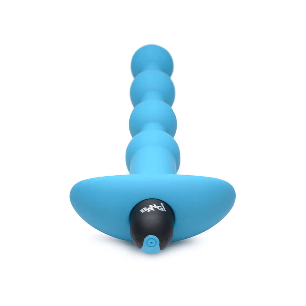BANG! Vibrating Silicone Anal Beads & Remote Control Blue