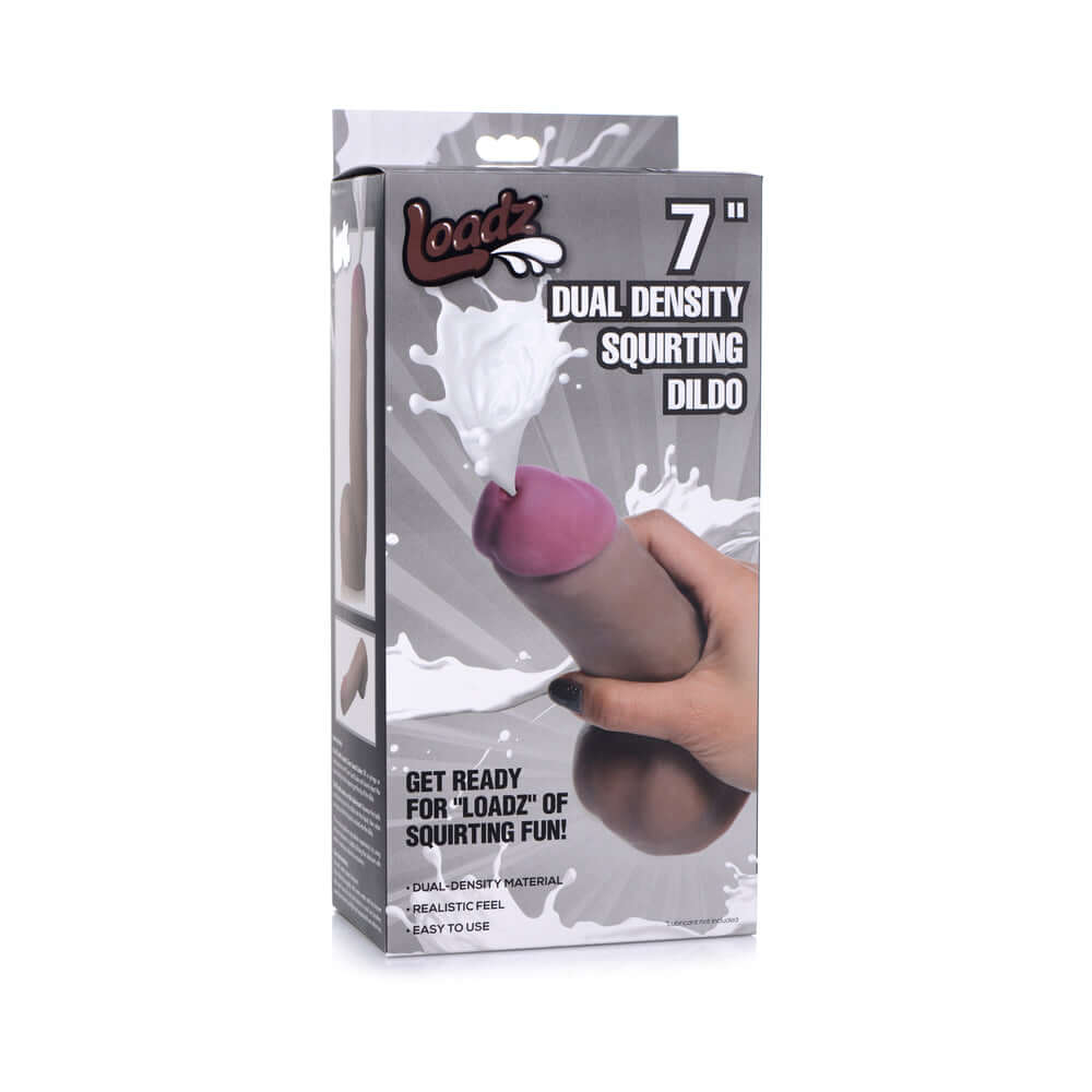 Loadz 7 inches Dual Density Squirting Dildo Dark