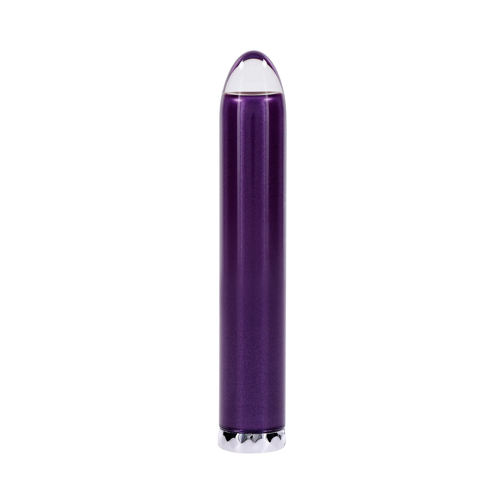 Playboy Amethyst Rechargeble Vibrating Glass Vibe Purple