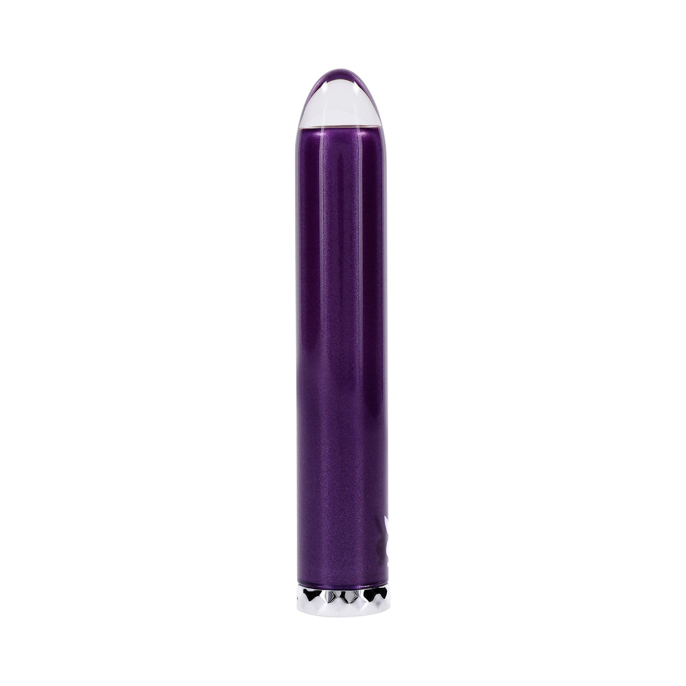 Playboy Amethyst Rechargeble Vibrating Glass Vibe Purple