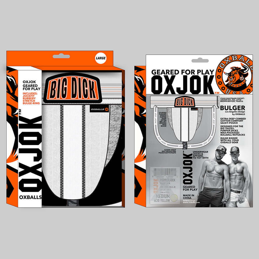 Oxballs Oxjok Bulger Pumper-Sack Slider Jock White Snow XL
