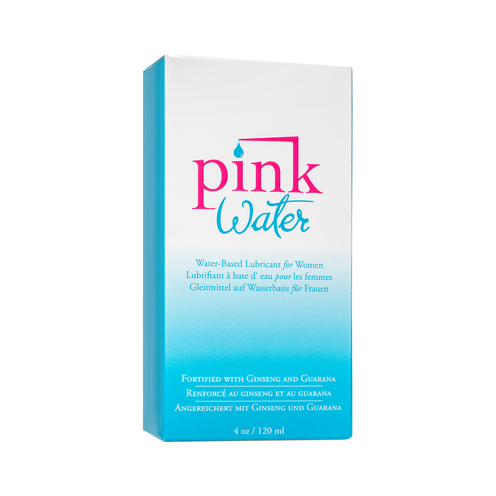 Pink Water Water-Based Lubricant 4 oz. Glass Bottle