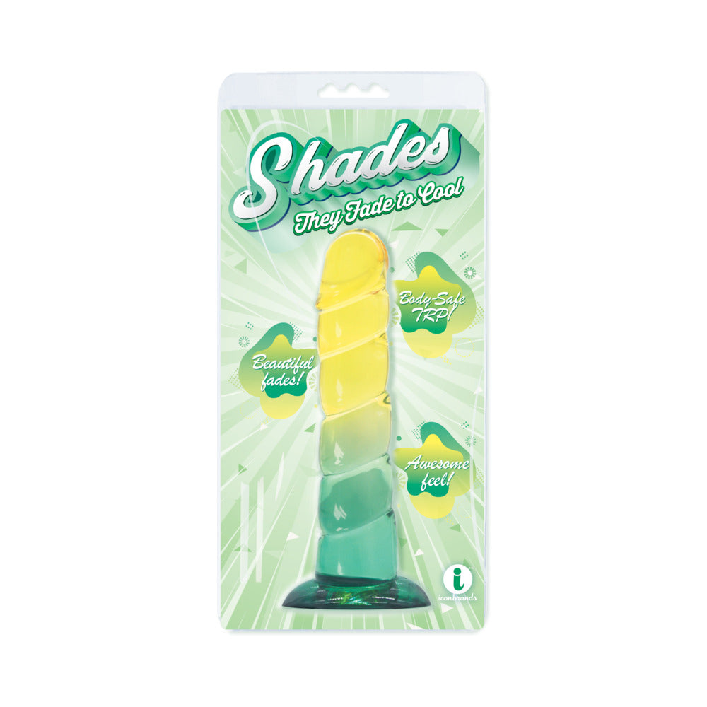Shades Swirl 7.5 inches Dildo Yellow/Mint