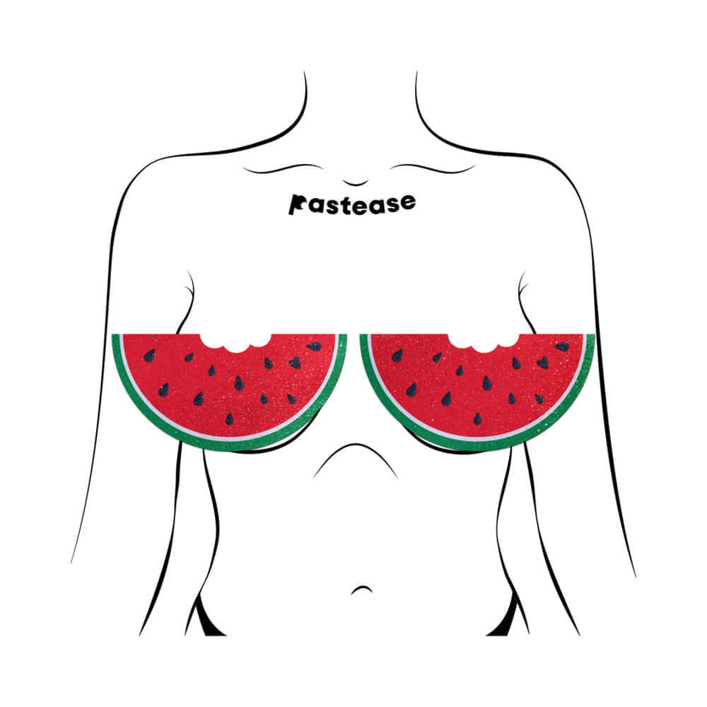 Pastease Watermelon Slice with a Bite Full Breast Covers Suppoort Tape