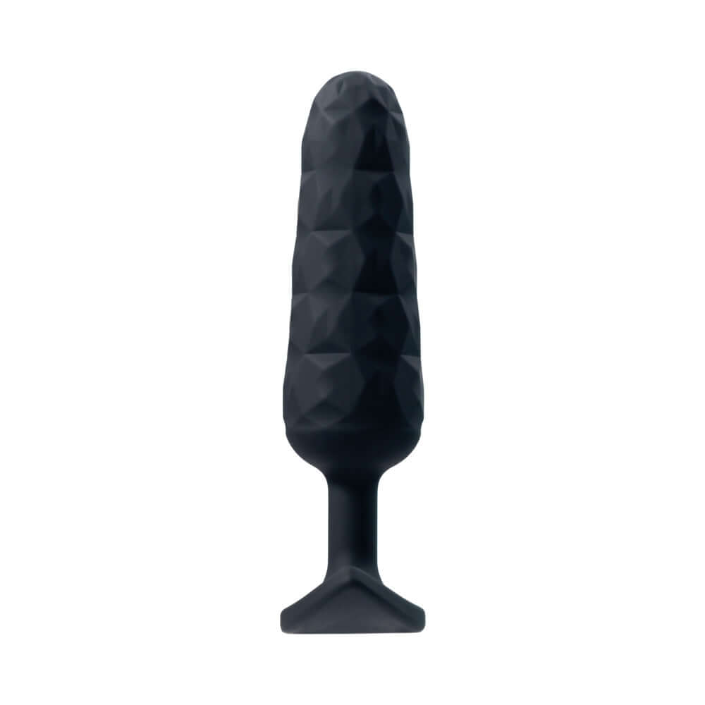 VeDO Trio Anal Plug Set Black - textured silicone anal plug designed for pleasure and exploration.