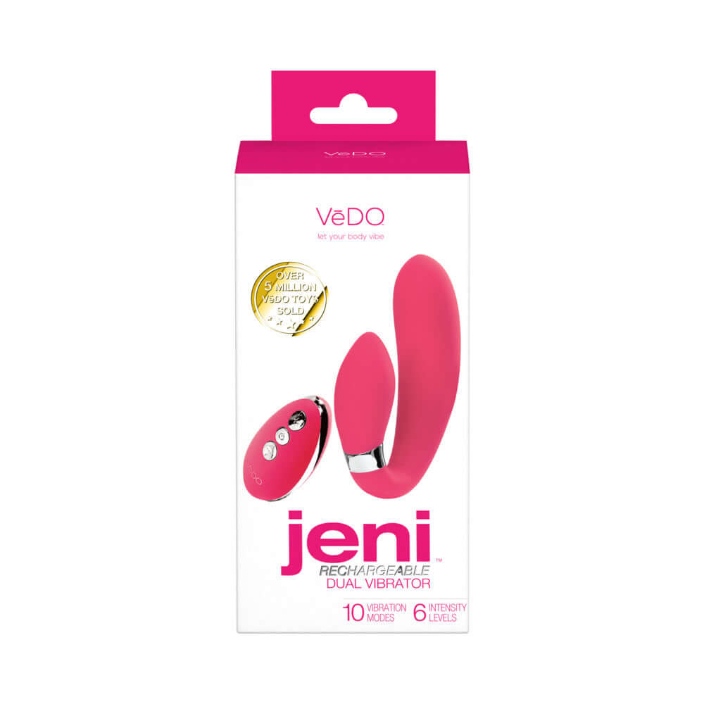 VeDO Jeni C-Shaped Dual Motor Vibe with Remote Pink