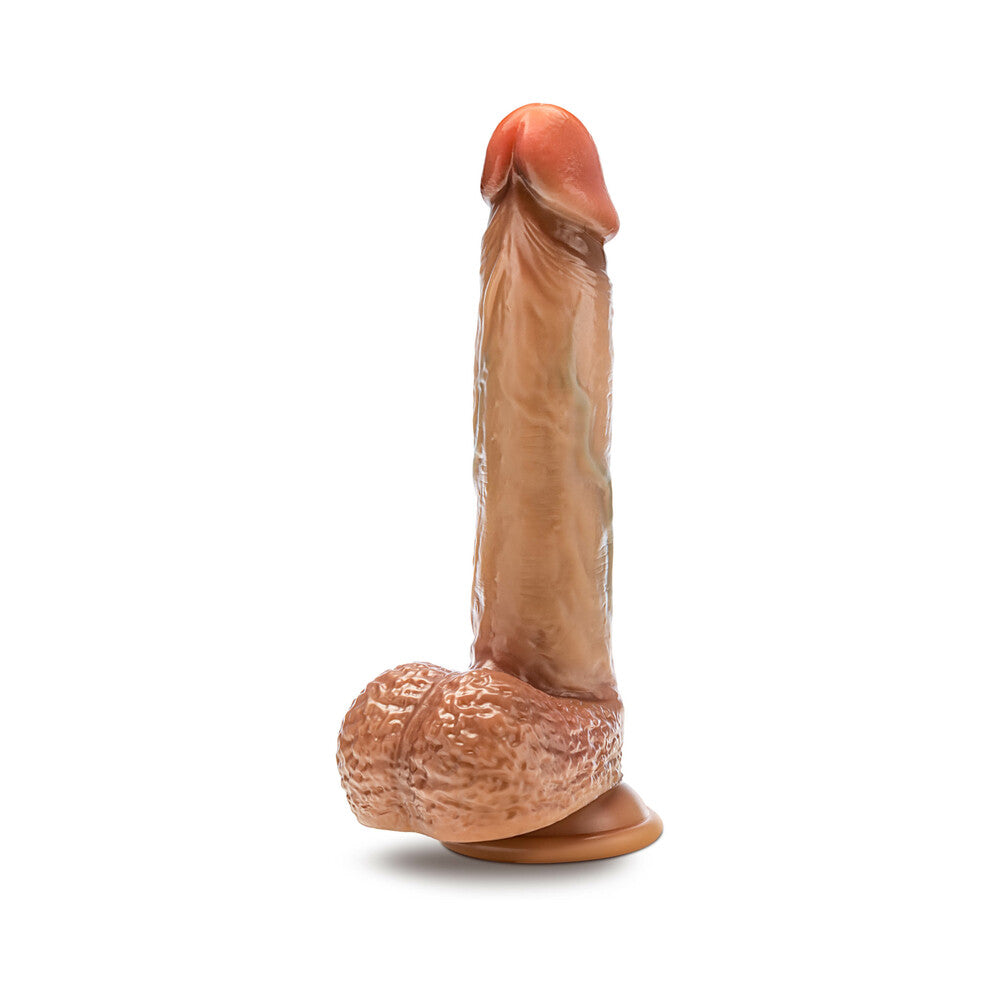 Renaissance Raphael Sliding Foreskin Dildo with Squeezable Balls 9.5 inches Tan
