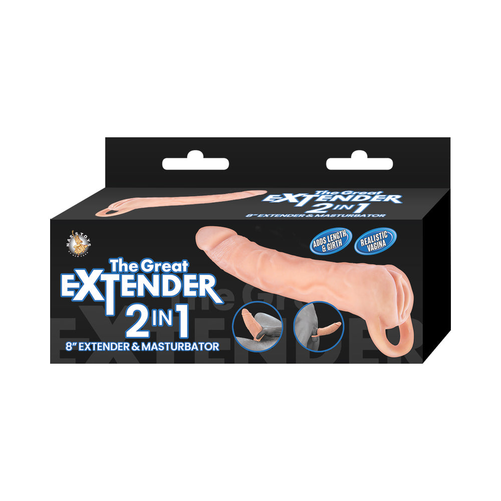 The Great Extender 2-in-1 Extender & Masturbator 8 inches