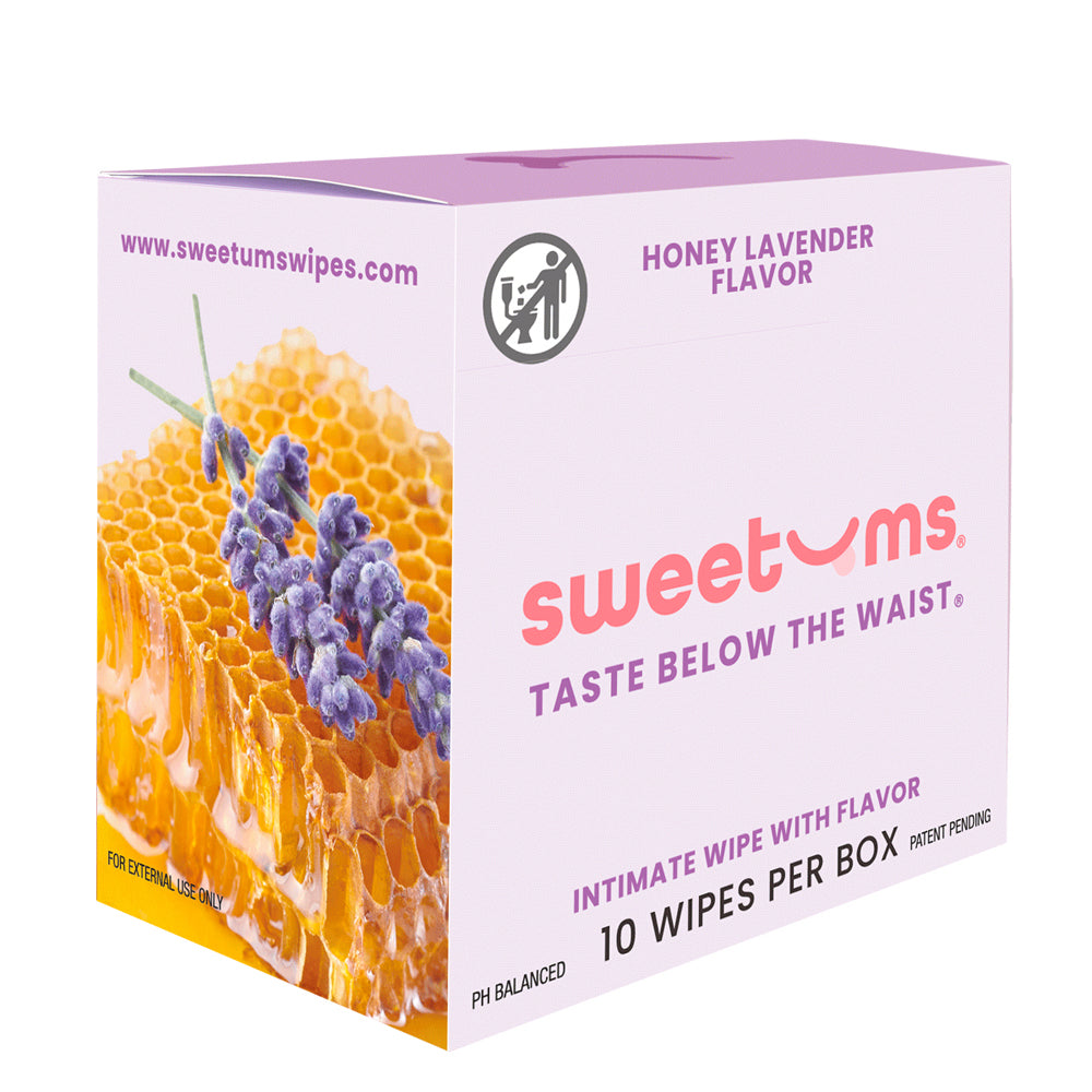 Sweetums Intimate Wipes Honey Lavender Flavor 10-Pack