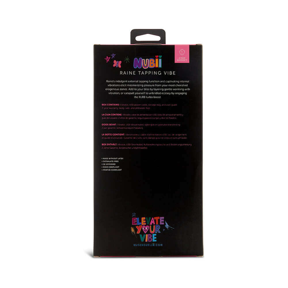 Nu Sensuelle Raine Nubii Tapping Vibe with Turbo Boost and Heat Purple