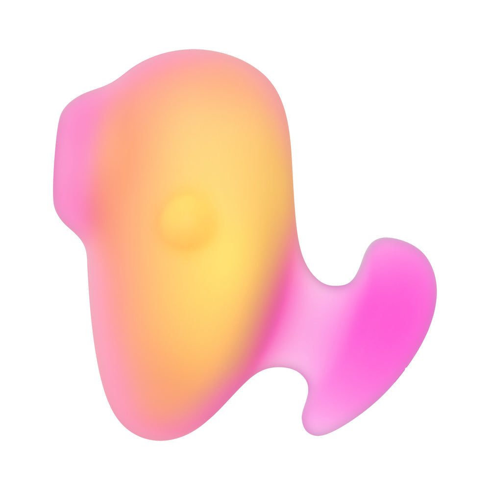 Romp Kiss Rechargeable Silicone Clitoral Stimulator - Yellow/Pink