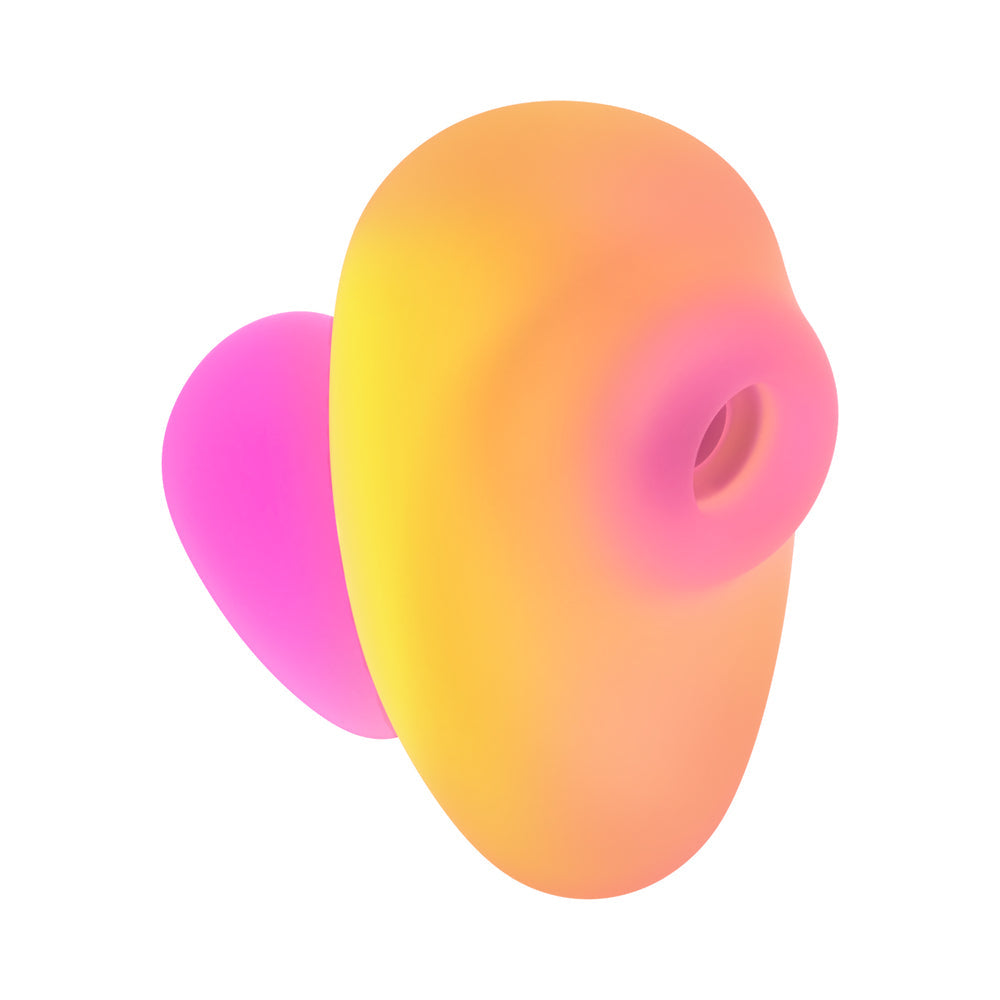 Romp Kiss Rechargeable Silicone Clitoral Stimulator - Yellow/Pink