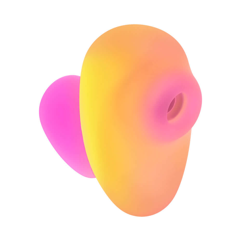 Romp Kiss Rechargeable Silicone Clitoral Stimulator - Yellow/Pink