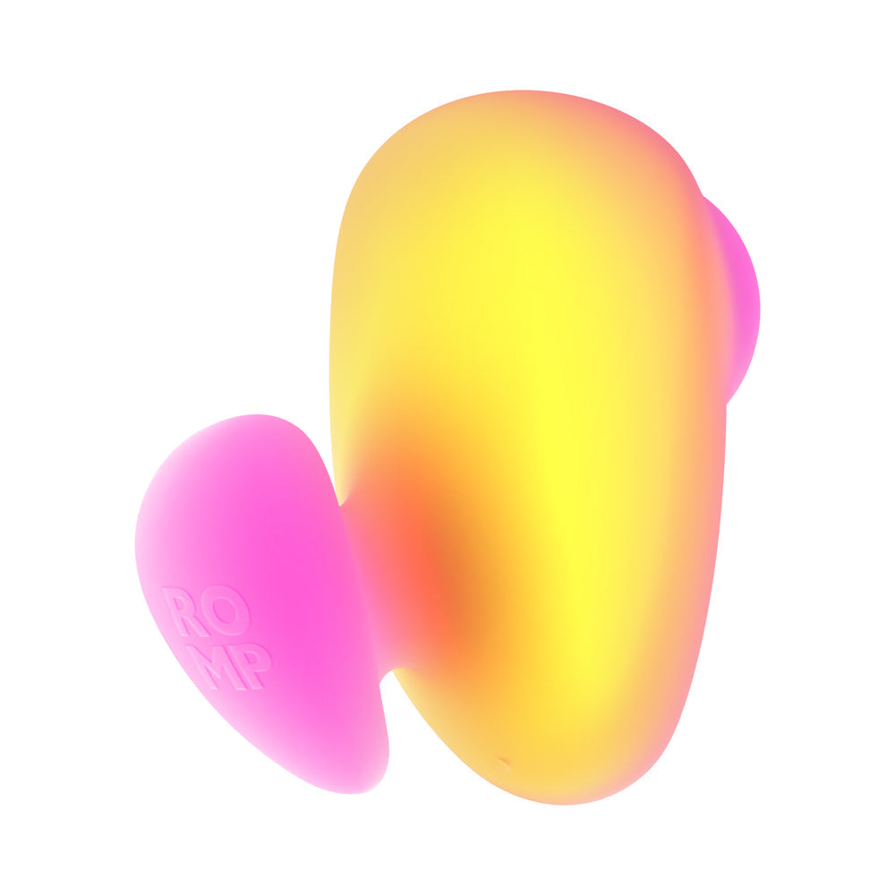 Romp Kiss Rechargeable Silicone Clitoral Stimulator - Yellow/Pink