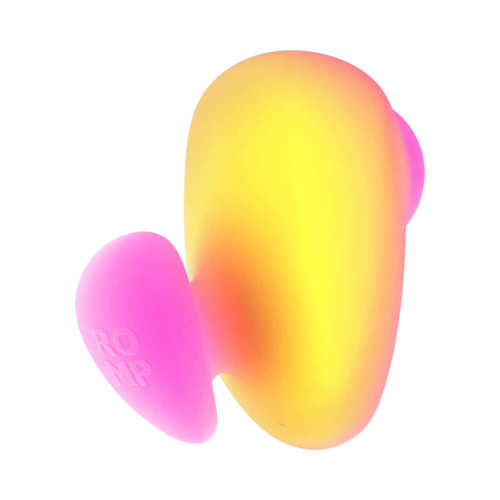 Romp Kiss Rechargeable Silicone Clitoral Stimulator - Yellow/Pink