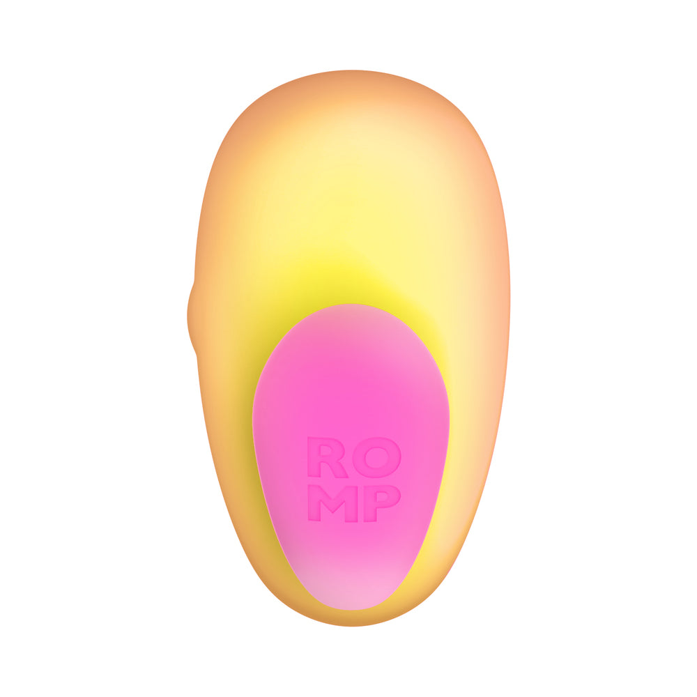 Romp Kiss Rechargeable Silicone Clitoral Stimulator - Yellow/Pink