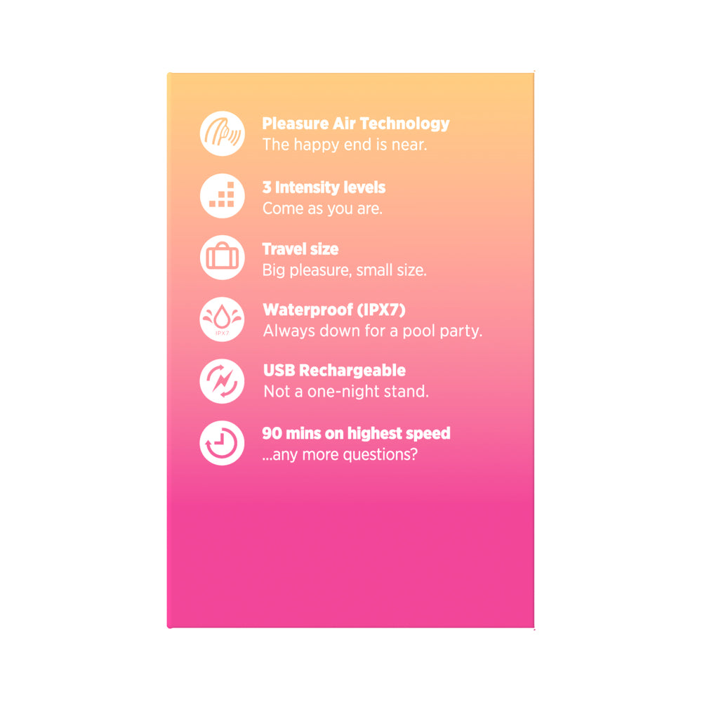 Romp Kiss Rechargeable Silicone Clitoral Stimulator - Yellow/Pink