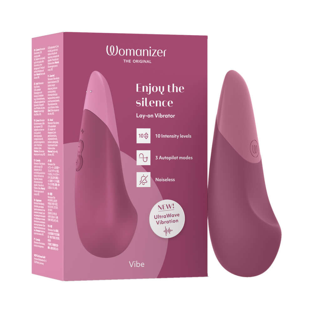 Womanizer Vibe Rechargeable Silicone Clitoral Vibrator - Dusky Pink