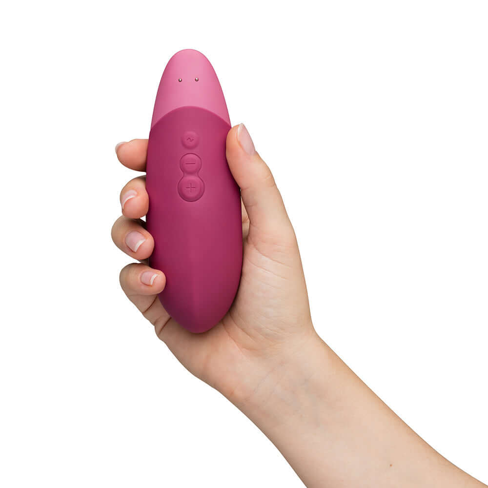 Womanizer Vibe Rechargeable Silicone Clitoral Vibrator - Dusky Pink