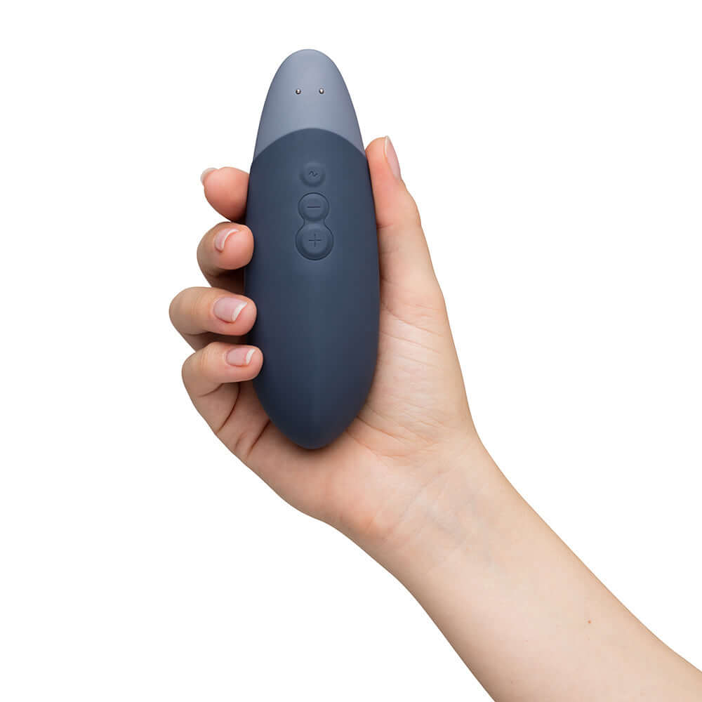 Womanizer Vibe Rechargeable Silicone Clitoral Vibrator - Dark Blue