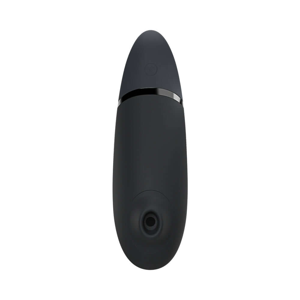 Womanizer x We-Vibe Lust and Luxury Collection Black sleek device in black, designed for intimate pleasure and connection.
