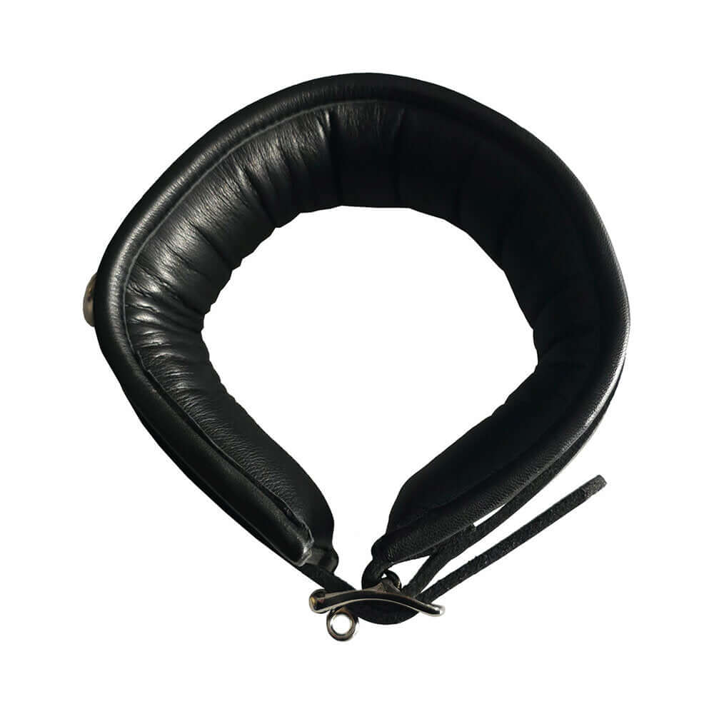 Rouge Leather Padded Collar Black