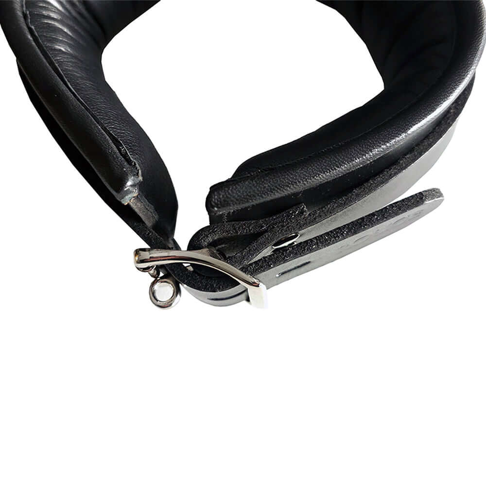 Rouge Leather Padded Collar Black