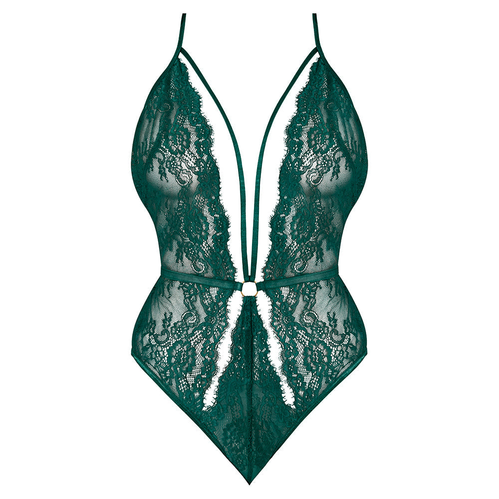Magic Silk Evermore Plunge Teddy Emerald Queen Size