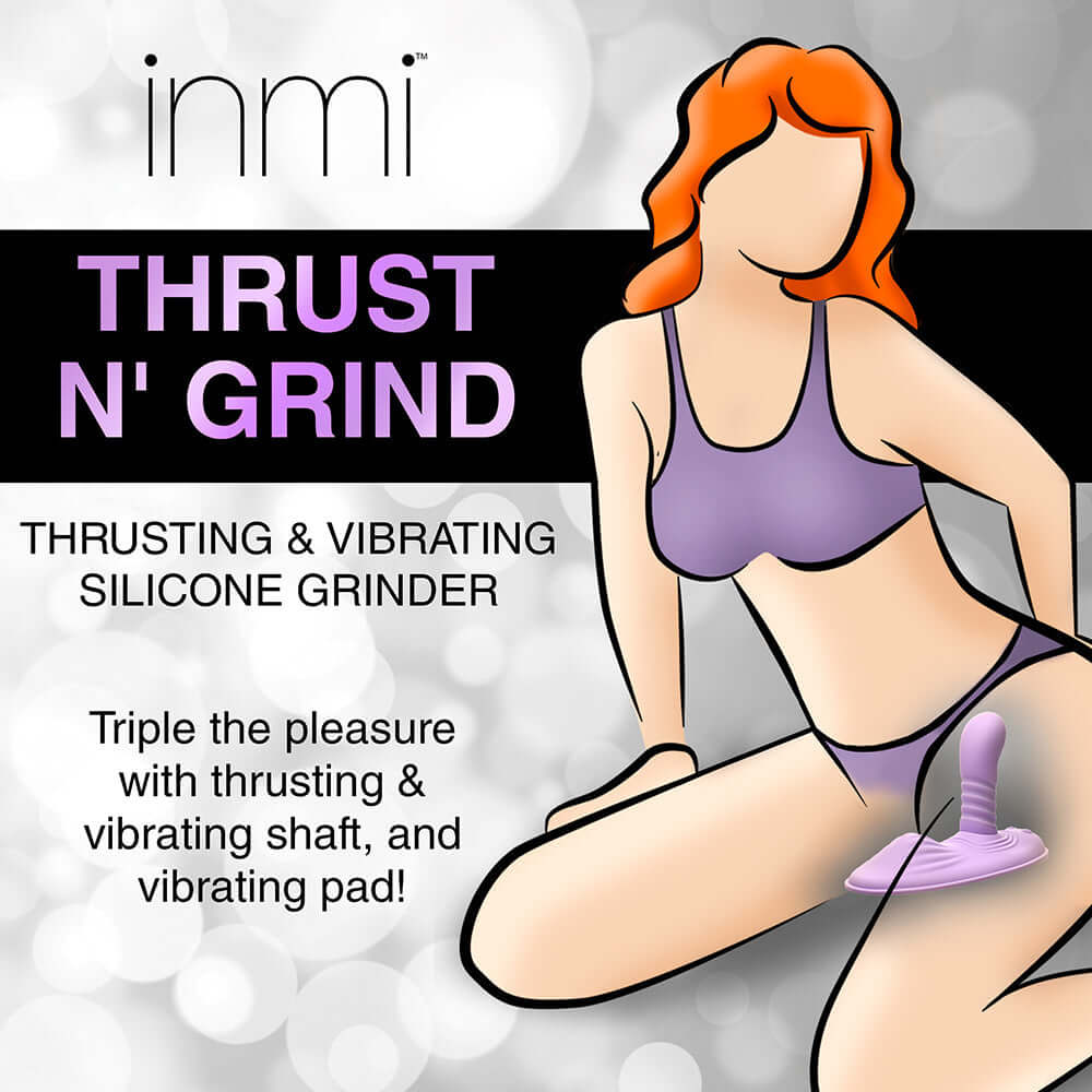 INMI Thrust 'N' Grind Thrusting & Vibrating with Remote Silicone Grinder
