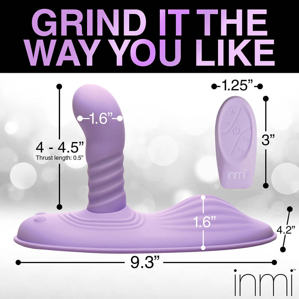 INMI Thrust 'N' Grind Thrusting & Vibrating with Remote Silicone Grinder
