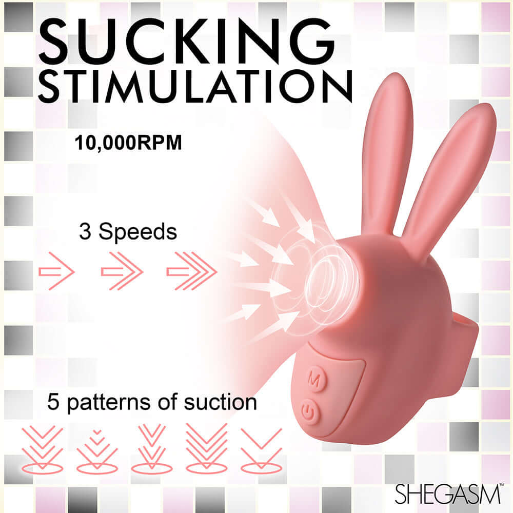 Shegasm Sucky Bunny Clit Stimulator Pink