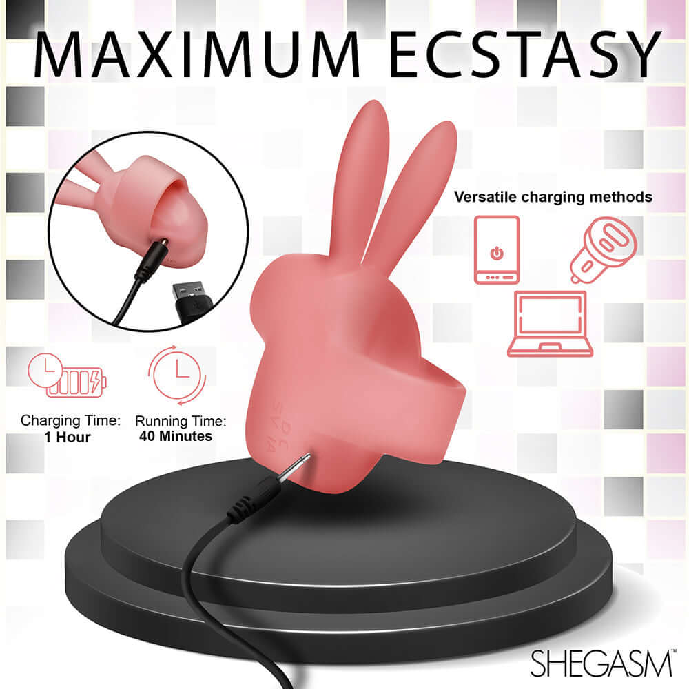 Shegasm Sucky Bunny Clit Stimulator Pink