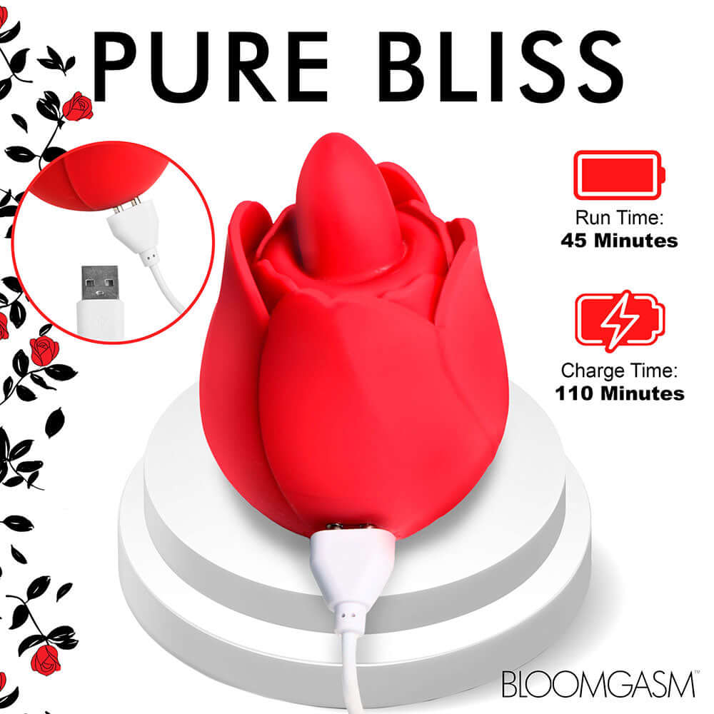 Bloomgasm Rose Kisser Licking & Vibrating Digital Clitoral Stimulator
